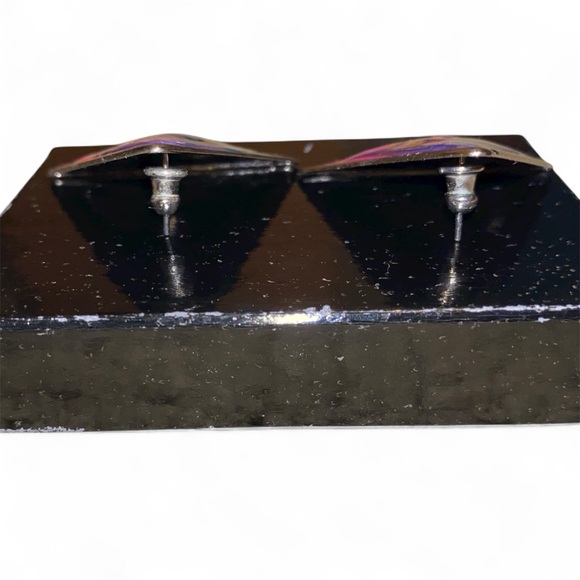 Vintage Colourful Swirled Enamel Earring Bundle - Picture 4 of 7